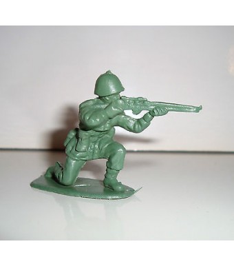 FIGURINE EN PLASTIQUE MONOCHROME SOLDAT ANNEE 70-80 U.S N°53 (4x6cm)