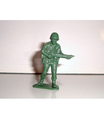 FIGURINE EN PLASTIQUE MONOCHROME SOLDAT ANNEE 70-80 U.S N°56 (5x3cm)