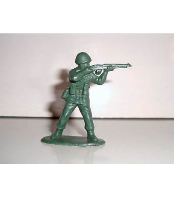 FIGURINE EN PLASTIQUE MONOCHROME SOLDAT ANNEE 70-80 U.S N°60 (5x4cm)