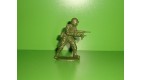 FIGURINE EN PLASTIQUE MONOCHROME SOLDAT U.S  ANNEE 70-80 N°86 (5x4cm)