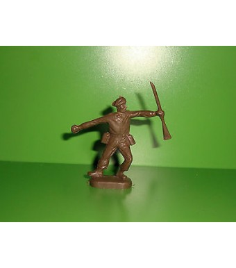 FIGURINE EN PLASTIQUE MONOCHROME SOLDAT U.S  ANNEE 70-80 N°95 (6x6cm)