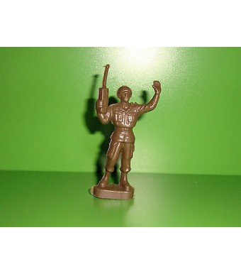 FIGURINE EN PLASTIQUE MONOCHROME SOLDAT U.S  ANNEE 70-80 N°98 (7x3cm)