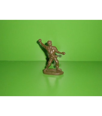 FIGURINE EN PLASTIQUE MONOCHROME SOLDAT U.S  ANNEE 70-80 N°96 (6x5cm)