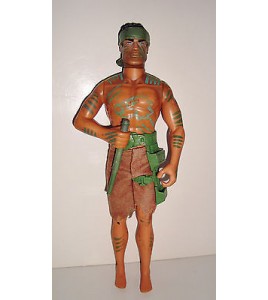 POUPEE MANNEQUIN ACTION MAN ARTICULE - INDIEN AVEC SARBACANE (28x12cm)