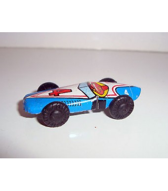 ANCIEN VEHICULE TOLE BLEU COURSE TOYS MADE IN JAPAN  (4x1,5cm)