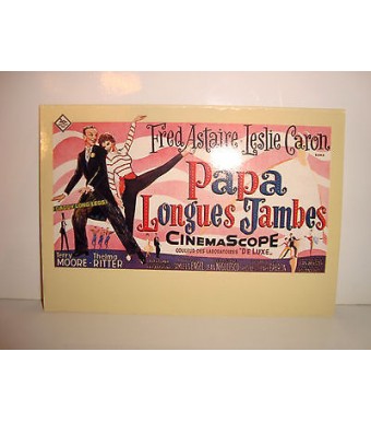 CARTE POSTALE CINEMA - PAPA LONGUES JAMBES FRED ASTAIRE LESLIE CARON