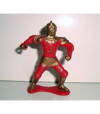 ANCIENNE FIGURINE EN PLASTIQUE SOLDAT MEDIEVAL CROISADE (6x4cm)