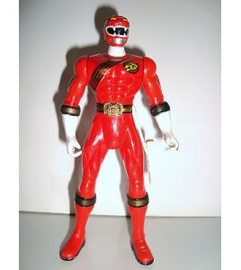 FIGURINE SENTEI POWER RANGER ARTICULEE FORCE ROUGE BANDAI 2001 ARTICULE (14x6cm)