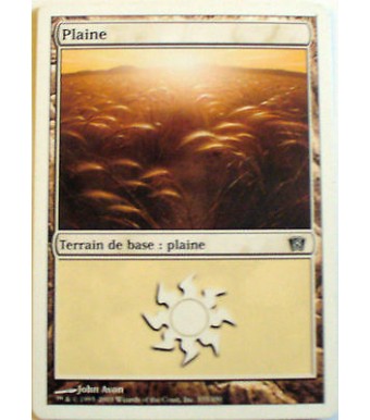 PLAINE - TERRAIN DE BASE PLAINE - VF CARTE MTG MAGIC