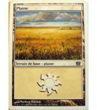 PLAINE - TERRAIN DE BASE PLAINE - VF CARTE MTG MAGIC 