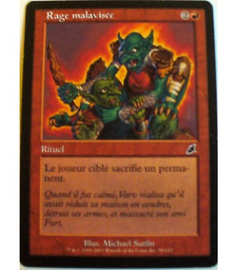 RAGE MALAVISEE - RITUEL - VF CARTE MTG MAGIC 