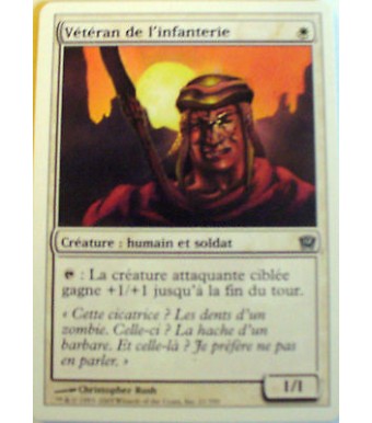 VETERAN DE L'INFANTERIE - CREATURE HUMAIN ET SOLDAT - VF CARTE MTG MAGIC