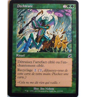 DECHIRURE - RITUEL LINGOT DE SOMBRACIER - ARTEFACT - VF CARTE MTG MAGIC  
