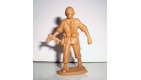 ANCIENNE FIGURINE EN PLASTIQUE MONOCHROME SOLDAT ANNEE 70-80 N°12 (6x4cm)