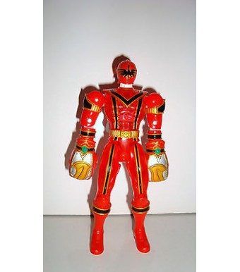 FIGURINE SENTEI POWER RANGERS ROUGE ARTICULE BANDAI 2005 (14x7cm)