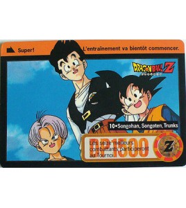 CARTE DRAGON BALL Z CARDDASS BANDAI 1995 - N-¦10 SONGOHAN SONGOTEN TRUNKS