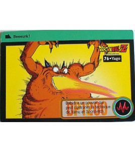 CARTE DRAGON BALL Z CARDDASS BANDAI 1995 - N-¦76 YAGO