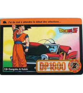 CARTE DRAGON BALL Z CARDDASS BANDAI 1995 - N-¦15 SONGOKU & KAIOH