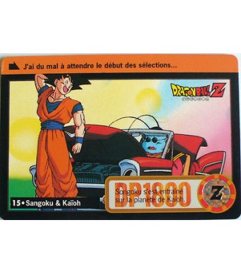 CARTE DRAGON BALL Z CARDDASS BANDAI 1995 - N-¦15 SONGOKU & KAIOH