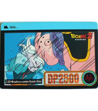 CARTE DRAGON BALL Z CARDDASS BANDAI 1996 - N-¦132 BOUBOU CONTRE KAIOH SHIN