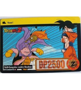 CARTE DRAGON BALL Z CARDDASS BANDAI 1996 - N-¦163 SONGOKU CONTRE BOUBOU