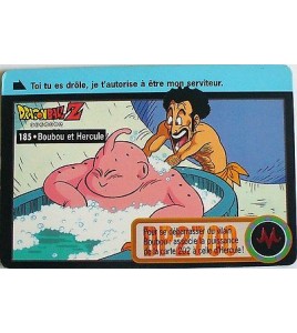 CARTE DRAGON BALL Z CARDDASS BANDAI 1996 - N-¦185 BOUBOU ET HERCULE