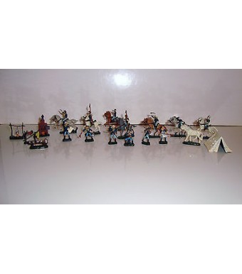 ENSEMBLE SOLDAT MINIATURE CAVALERIE SUDISTE GUERRE DE SECESSION 1863 19 PIECES  
