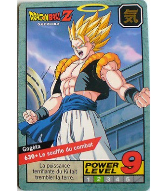 CARTE DRAGON BALL LE GRAND COMBAT N-¦ 630 GOGETA POWER LEVEL 9 