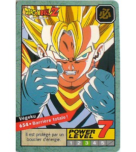 CARTE DRAGON BALL LE GRAND COMBAT N-¦ 654 VEGEKU POWER LEVEL 7 