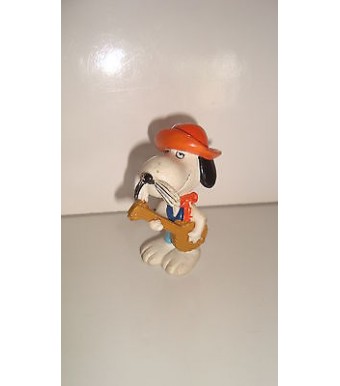 FIGURINE VINTAGE SNOOPY PEANUT'S GANG GUITARISTE (6x4cm)
