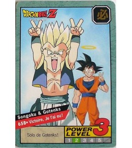 CARTE DRAGON BALL LE GRAND COMBAT N-¦658 SONGOKU & GOTENKS POWER LEVEL 3