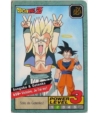 CARTE DRAGON BALL LE GRAND COMBAT N-¦658 SONGOKU & GOTENKS POWER LEVEL 3