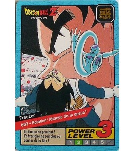 CARTE DRAGON BALL LE GRAND COMBAT N-¦603 FREEZER POWER LEVEL 3