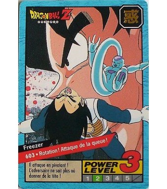 CARTE DRAGON BALL LE GRAND COMBAT N-¦603 FREEZER POWER LEVEL 3