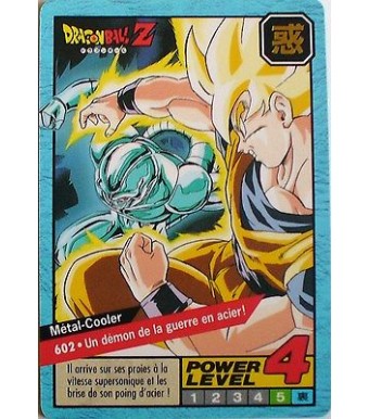 CARTE DRAGON BALL LE GRAND COMBAT N-¦602 METAL-COOLER POWER LEVEL 4 
