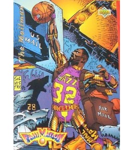 CARTE  NBA BASKET BALL 1993  FAMANIMATION THE MAILMAN (83)