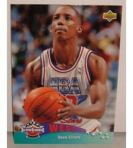 CARTE DE COLLECTION NBA BASKET BALL 1993  WEST ALL STARS SEAN ELLIOTT (19)