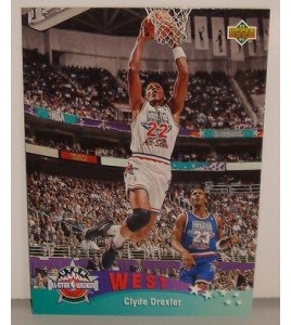 CARTE DE COLLECTION NBA BASKET BALL 1993  WEST ALL STARS CLYDE DREXLER (18)