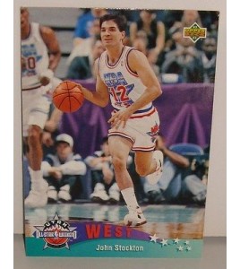 CARTE DE COLLECTION NBA BASKET BALL 1993  WEST ALL STARS JOHN STOCKTON (17)