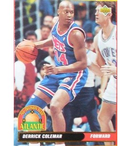 CARTE DE COLLECTION NBA BASKET BALL 1993  ALL DIVISION TEAM DERRICK COLEMAN (36)