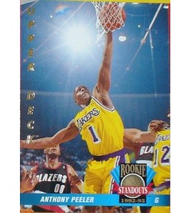 CARTE DE COLLECTION NBA BASKET BALL 1993  ROOKIES STANDOUTS ANTHONY PEELER (62)