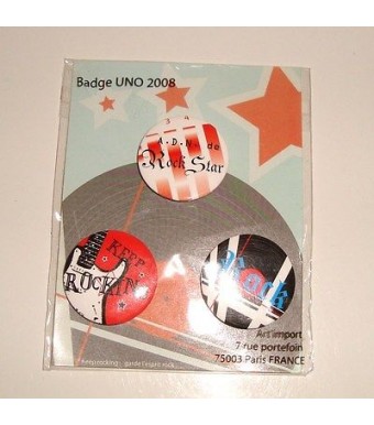 LOT DE 3 BADGES GARDE L'ESPRIT ROCK POP