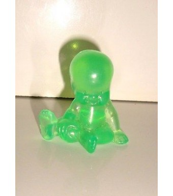 FIGURINE VINTAGE LES BABIES VERT FLUO (4x4cm)