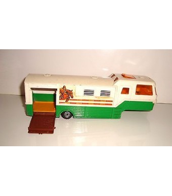 ANCIEN VEHICULE MAJORETTE GRANDE REMORQUE CHEVAL DE COURSE ECH 1/60 (20x4,5cm)