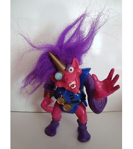 GRANDE FIGURINE TROLL CHEVEUX VIOLET ARTICULE TYCO 1992 (16x9cm)