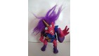 GRANDE FIGURINE TROLL CHEVEUX VIOLET ARTICULE TYCO 1992 (16x9cm)