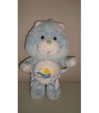 RARE PELUCHE PLUSH VINTAGE 80'S TI'COQUIN AVEC SA COUCHE (27x16cm)