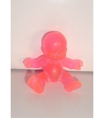 FIGURINE VINTAGE 80'S LES BABIES COLOR TRANSLUCIDE ROSE N°155 (4,5x4,5cm)