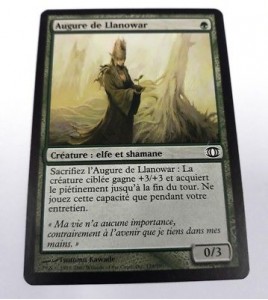 carte magic the gathering mtg - augure de llanowar - vision de l'avenir