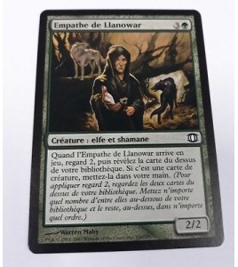 carte magic the gathering mtg - empathe de llanowar - magic origines - commune 